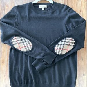 Black Burberry sweater with elbow patches